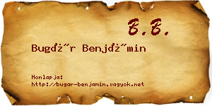 Bugár Benjámin névjegykártya