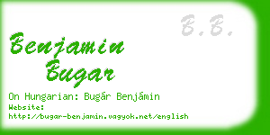 benjamin bugar business card
