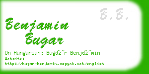 benjamin bugar business card